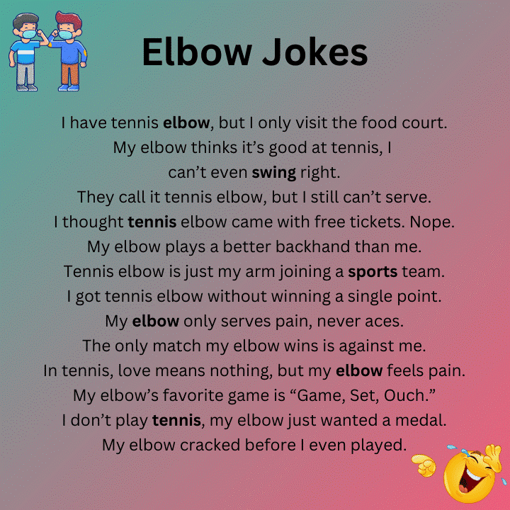 Funny Tennis Elbow Jokes