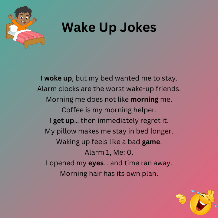 Short Funny Wake Up Jokes