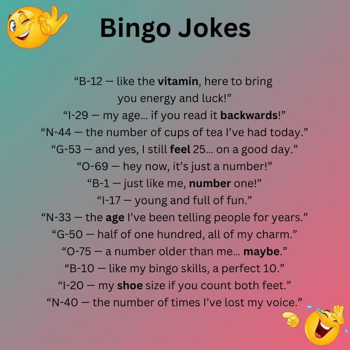 Bingo Jokes For Callers
