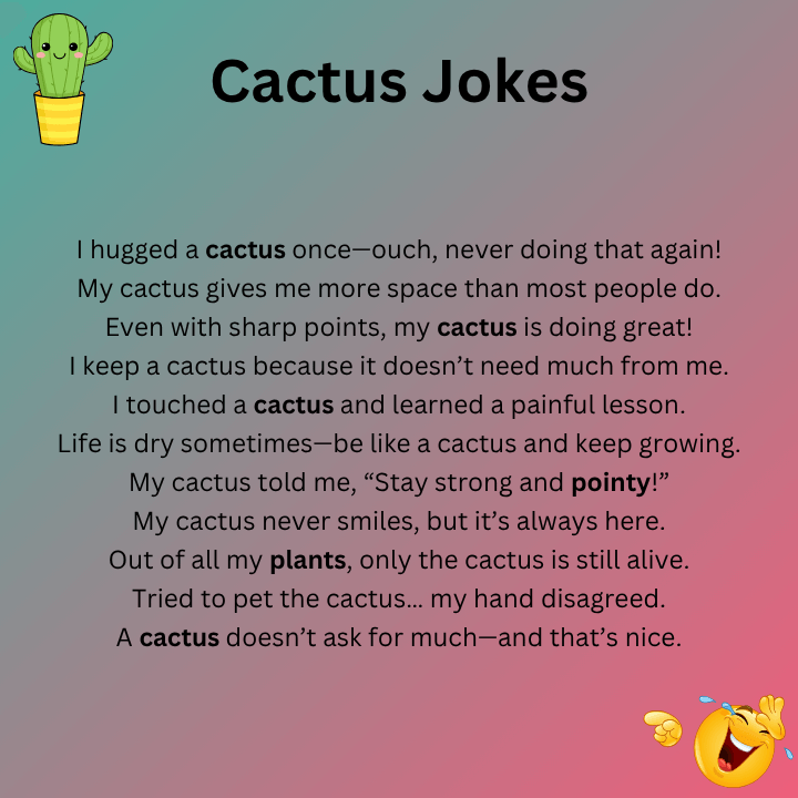Cactus Jokes One Liners