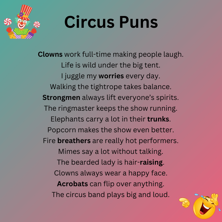 Circus Puns One Liners
