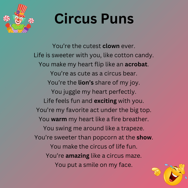 Cute Circus Puns