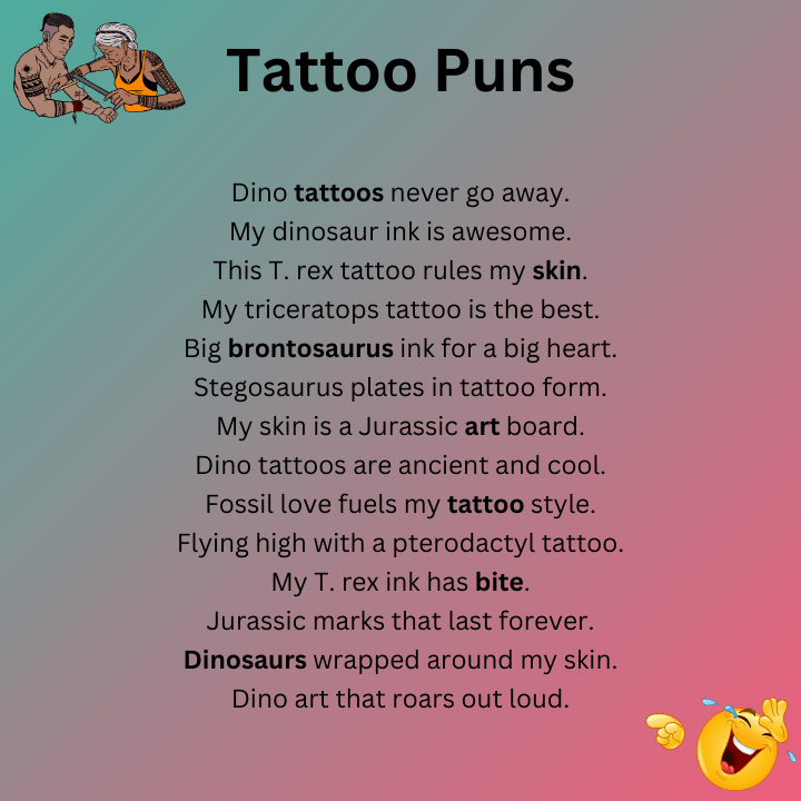 Dinosaur Tattoo Puns