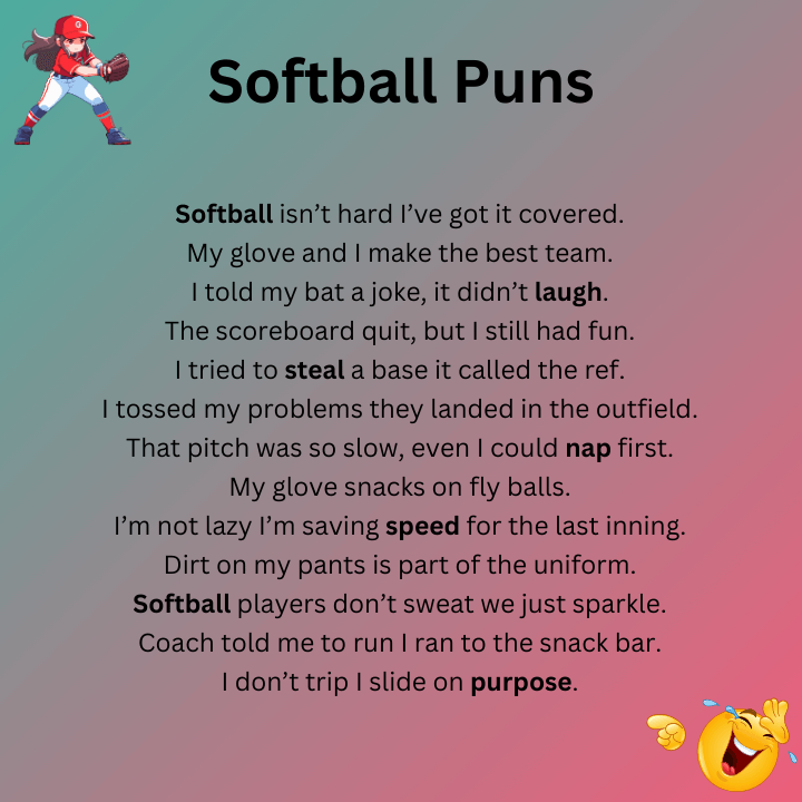 Funny Softball Puns