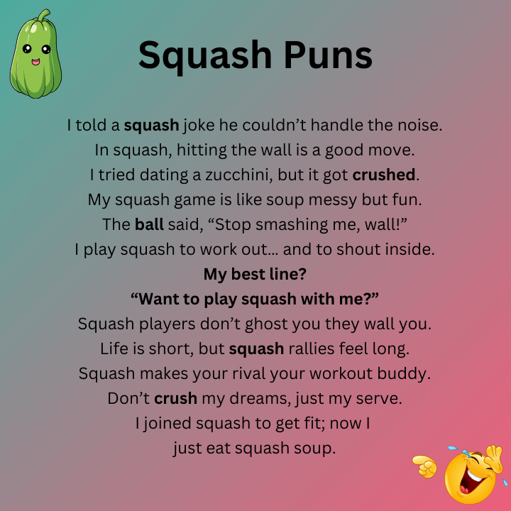 Funny Squash Puns