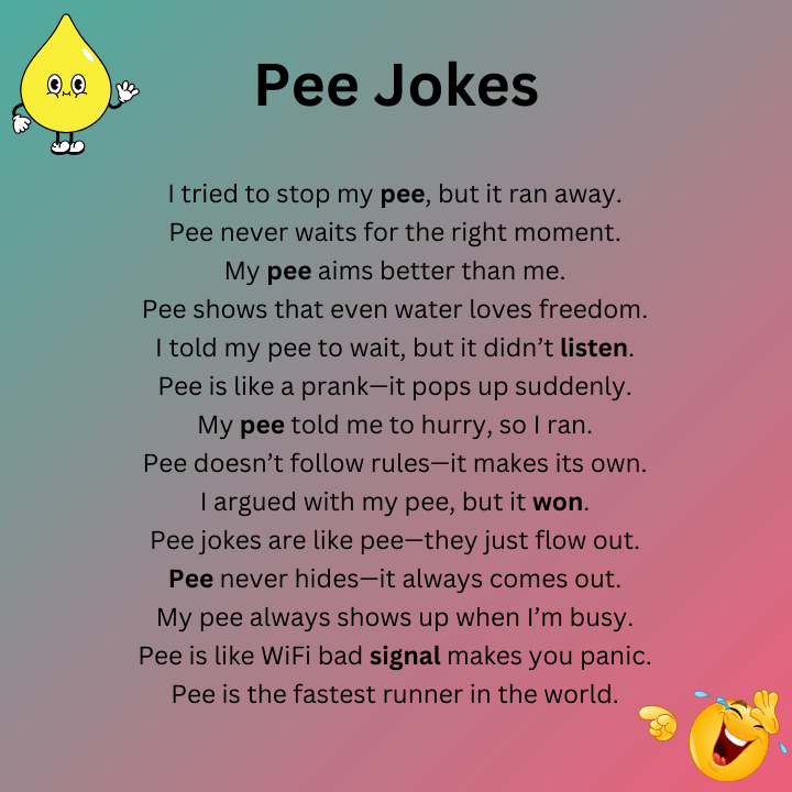 Pee Jokes One Liners