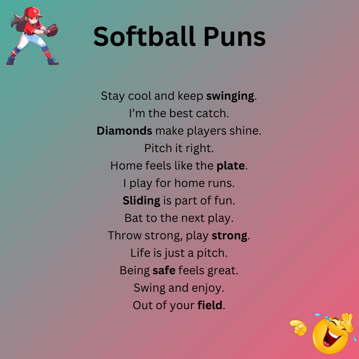 Short Softball Puns