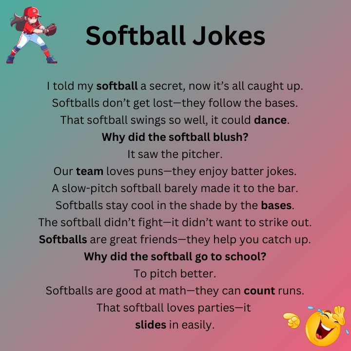 Softball Jokes One Liners