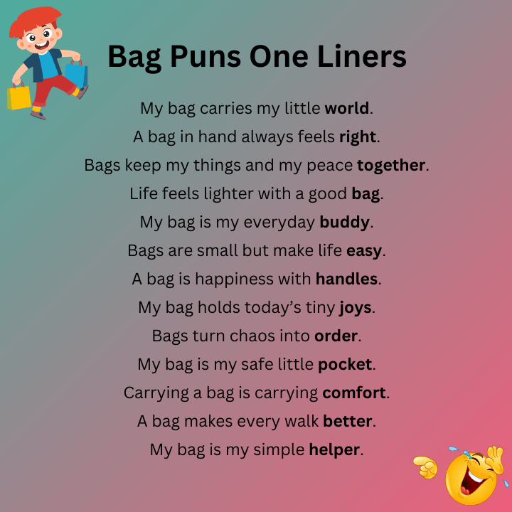 Bag Puns One Liners