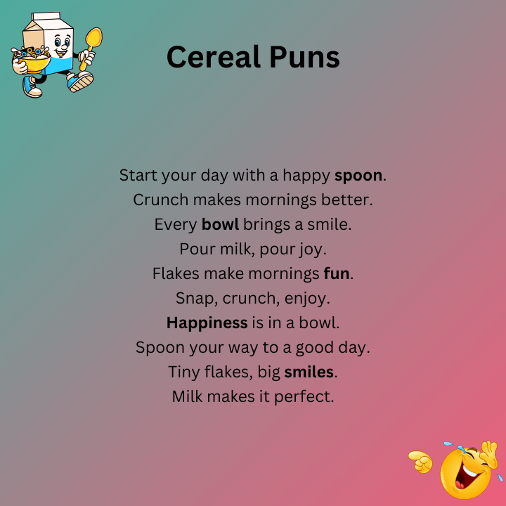 Breakfast Cereal Puns
