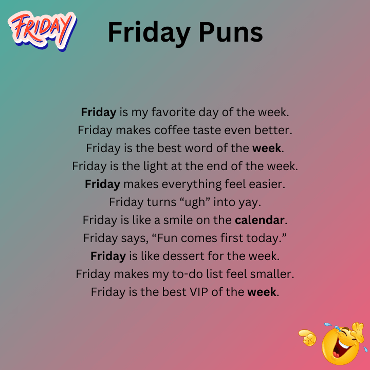 Friday Puns One Liners