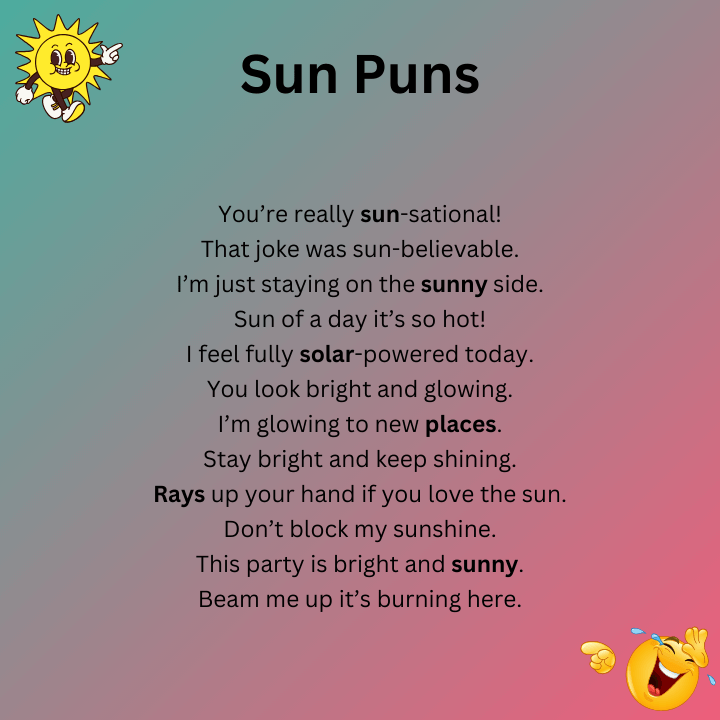 Funny Sun Puns
