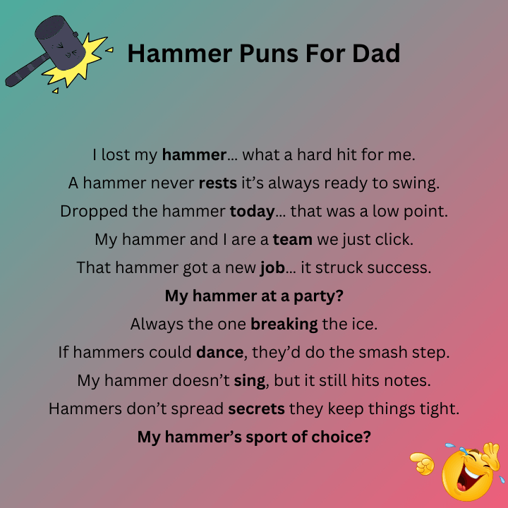 Hammer Puns For Dad