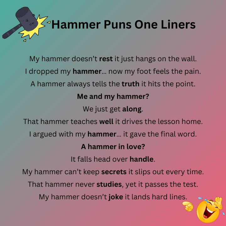 Hammer Puns One Liners
