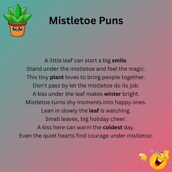 Mistletoe Puns One Liners