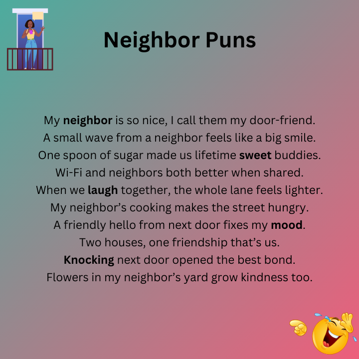 Neighbor Puns One Liners