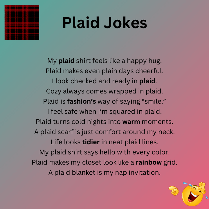 Plaid Jokes One Liners