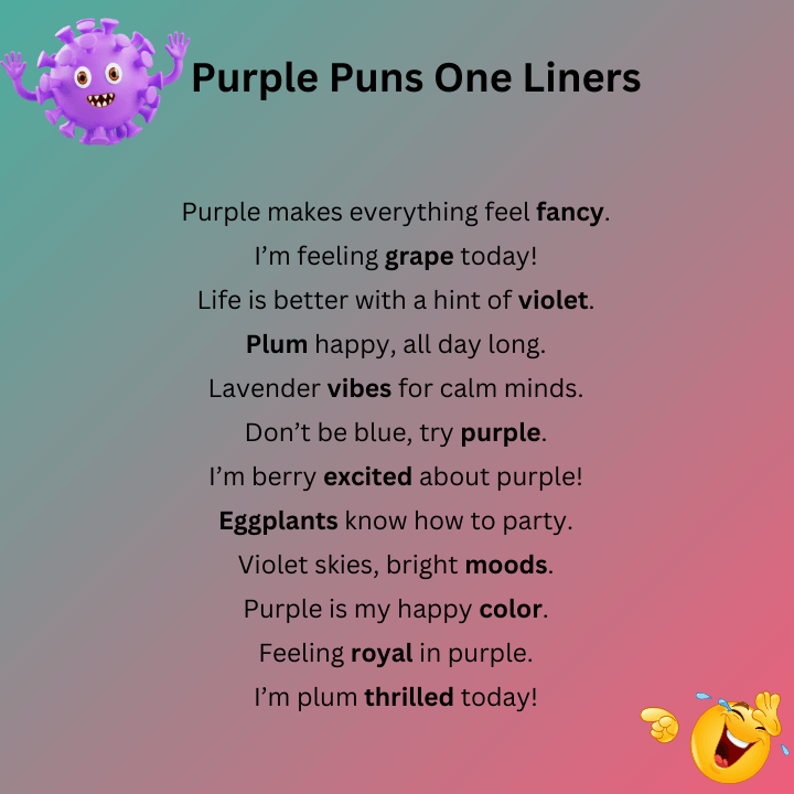 Purple Puns One Liners