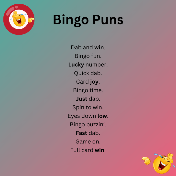 Short Bingo Puns