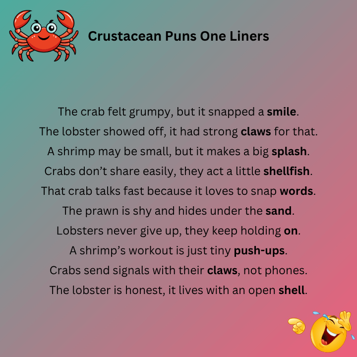 Crustacean Puns One Liners