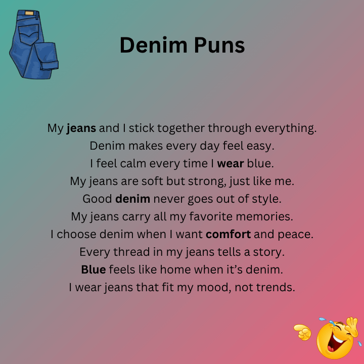 Denim Puns One Liners