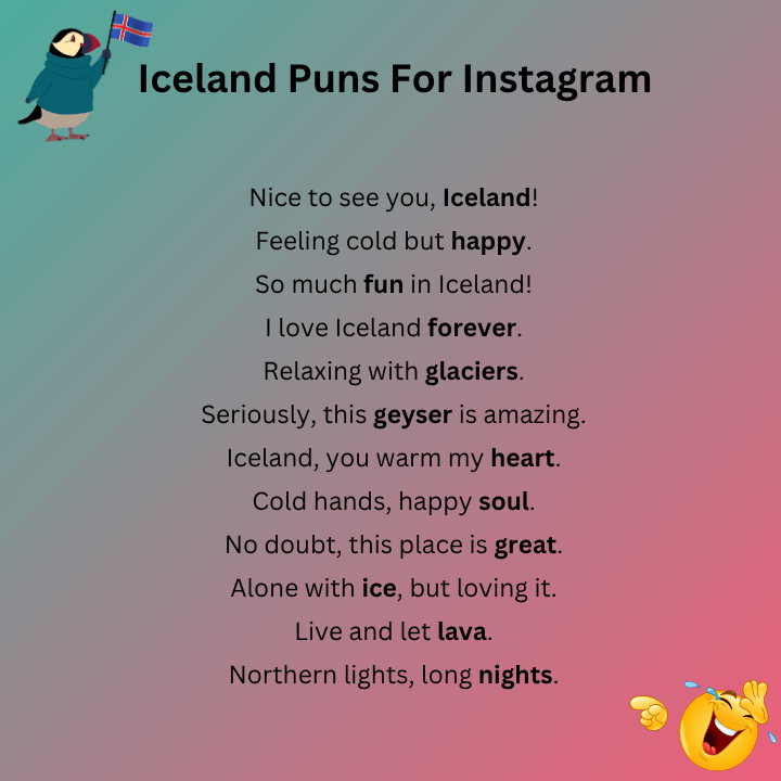 Iceland Puns For Instagram