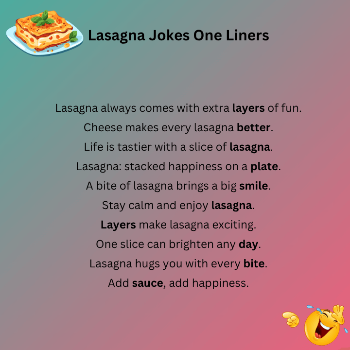Lasagna Jokes One Liners
