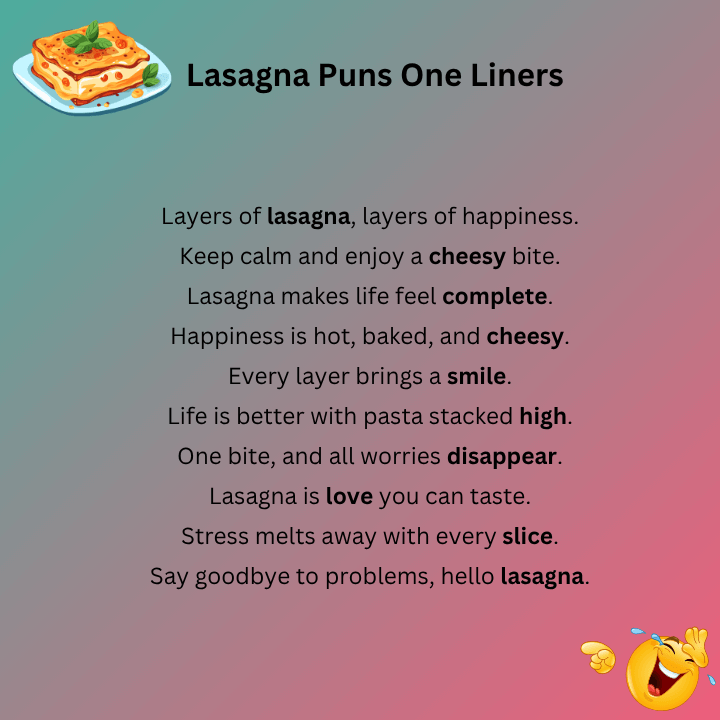 Lasagna Puns One Liners