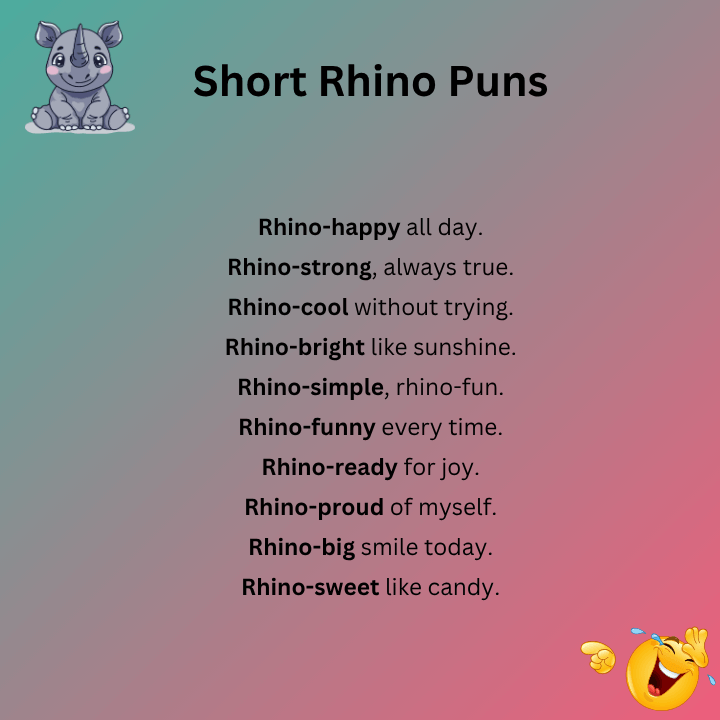 Short Rhino Puns