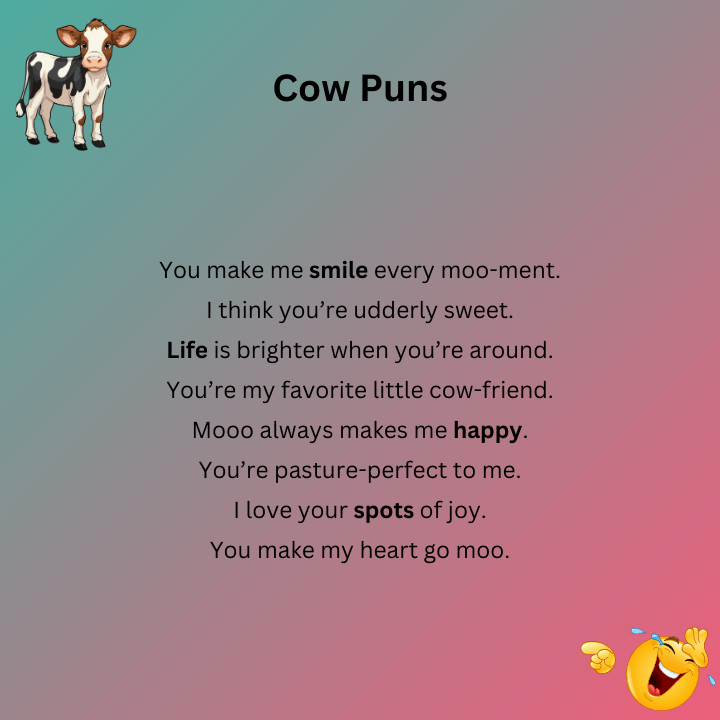 Cute Cow Puns