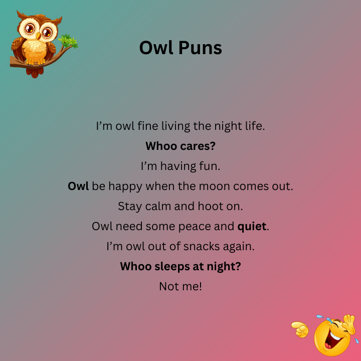 Owl Puns One Liners