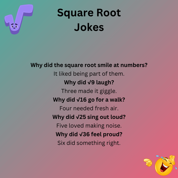 Short Square Root Jokes