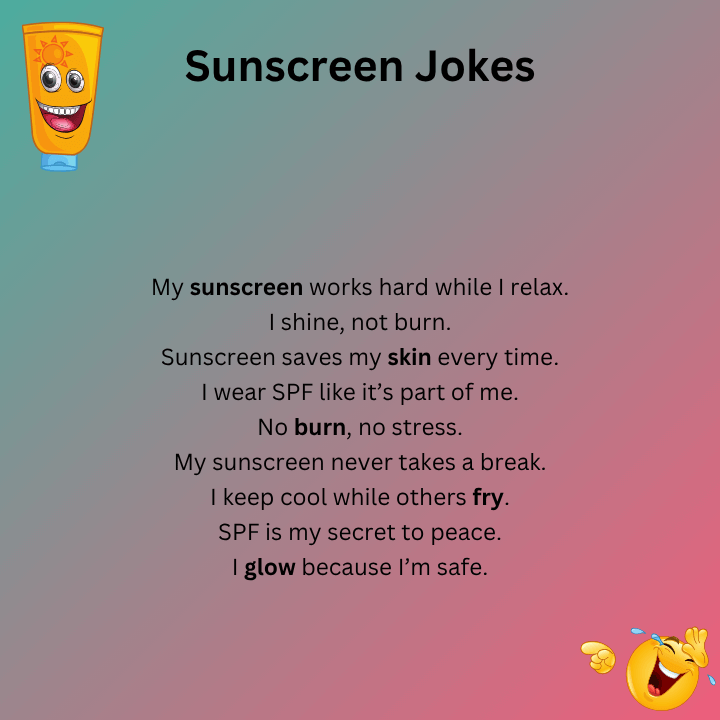 Short Sunscreen Jokes