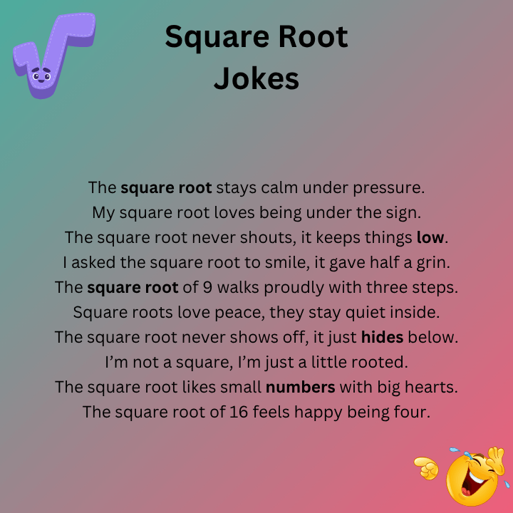 Square Root Jokes One Liners