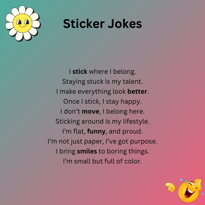 Sticker Jokes One Liners