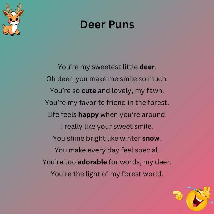 Deer Puns Cute