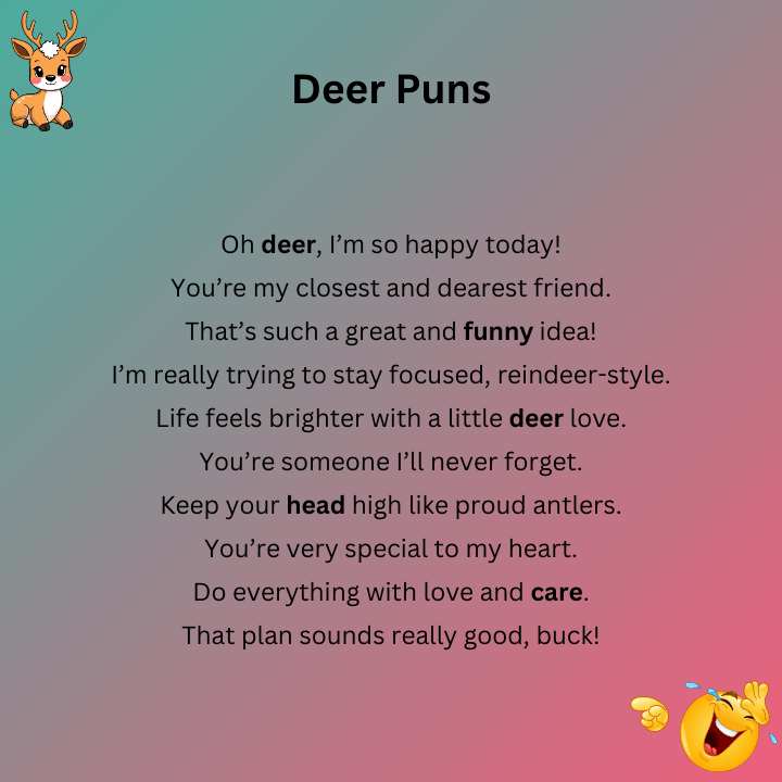 Deer Puns One Liners