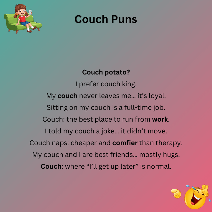 Funny Couch Puns