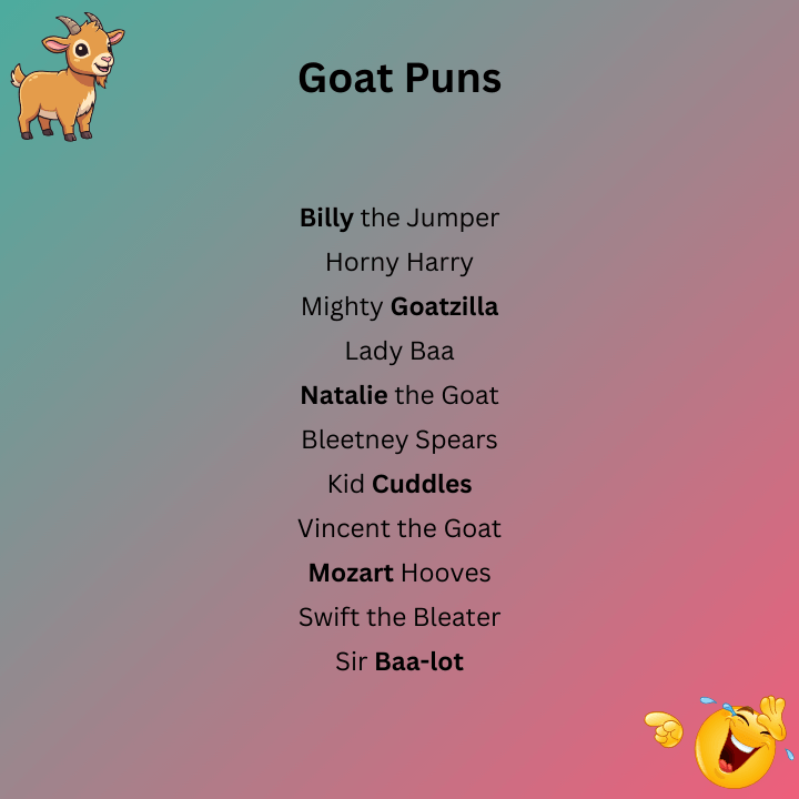 Goat Puns Name