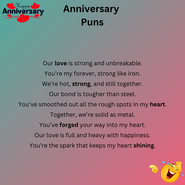 Iron Anniversary Puns
