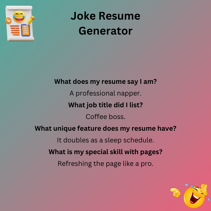 Joke Resume Generator