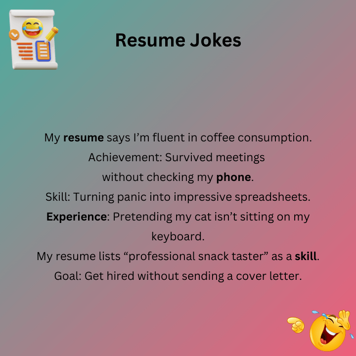 Short Resume Jokes