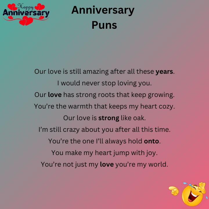 Wood Anniversary Puns