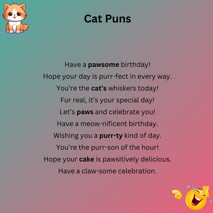 Cat Puns For Birthday