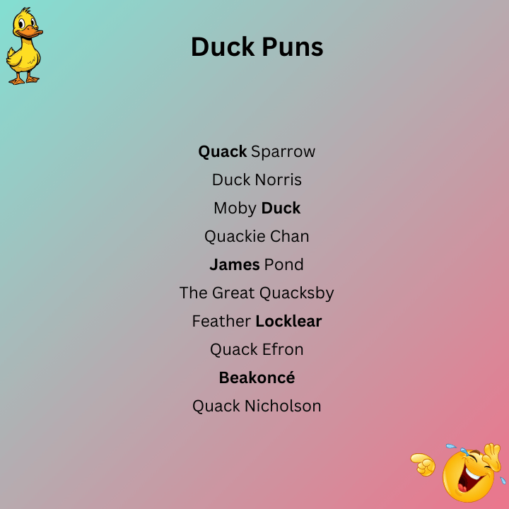 Duck Puns Names