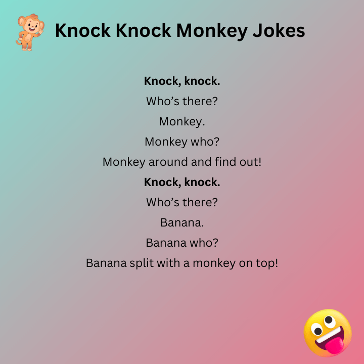 Knock Knock Monkey Jokes