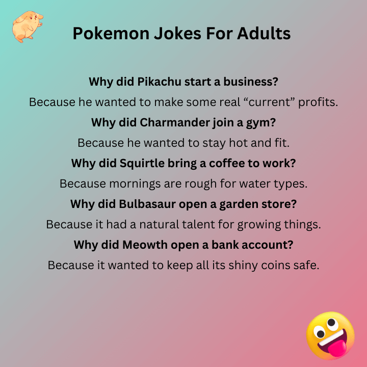 Pokemon Jokes For Adults