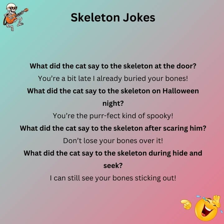 What Did The Cat Say To The Skeleton Jokes