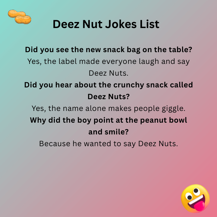 Deez Nut Jokes List