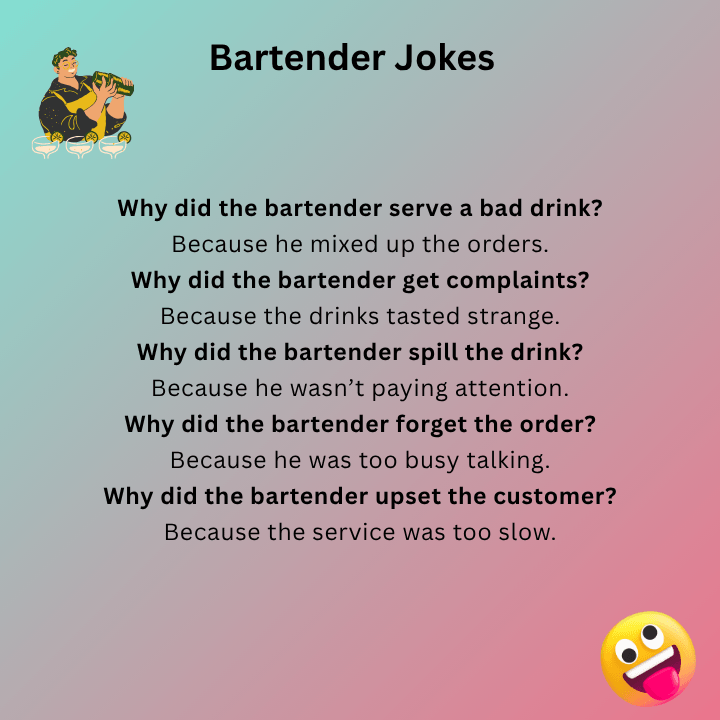Bad Bartender Jokes